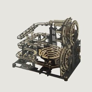 ROKR Marble Night City LGA01 3D Wooden Puzzle Marble Run DIY Mechanical ModelKit